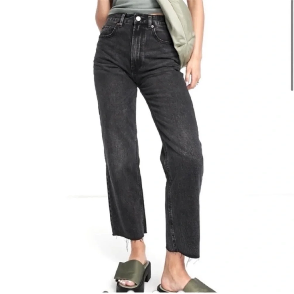 ASOS Grey Straight Leg High-rise Retro Jeans 8